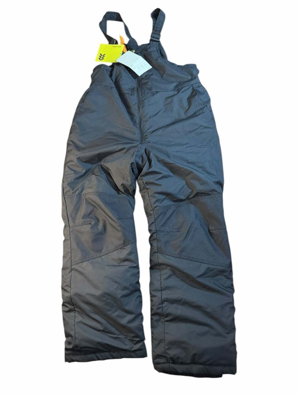 NWT Kids' All in Motion Solid Black Snow Bibs Water Resistant Large Plus 14W/16W